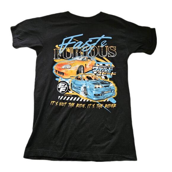 Fast and Furious Unisex Black Crewneck Graphic Print T-Shirt Size Small - Picture 1 of 9